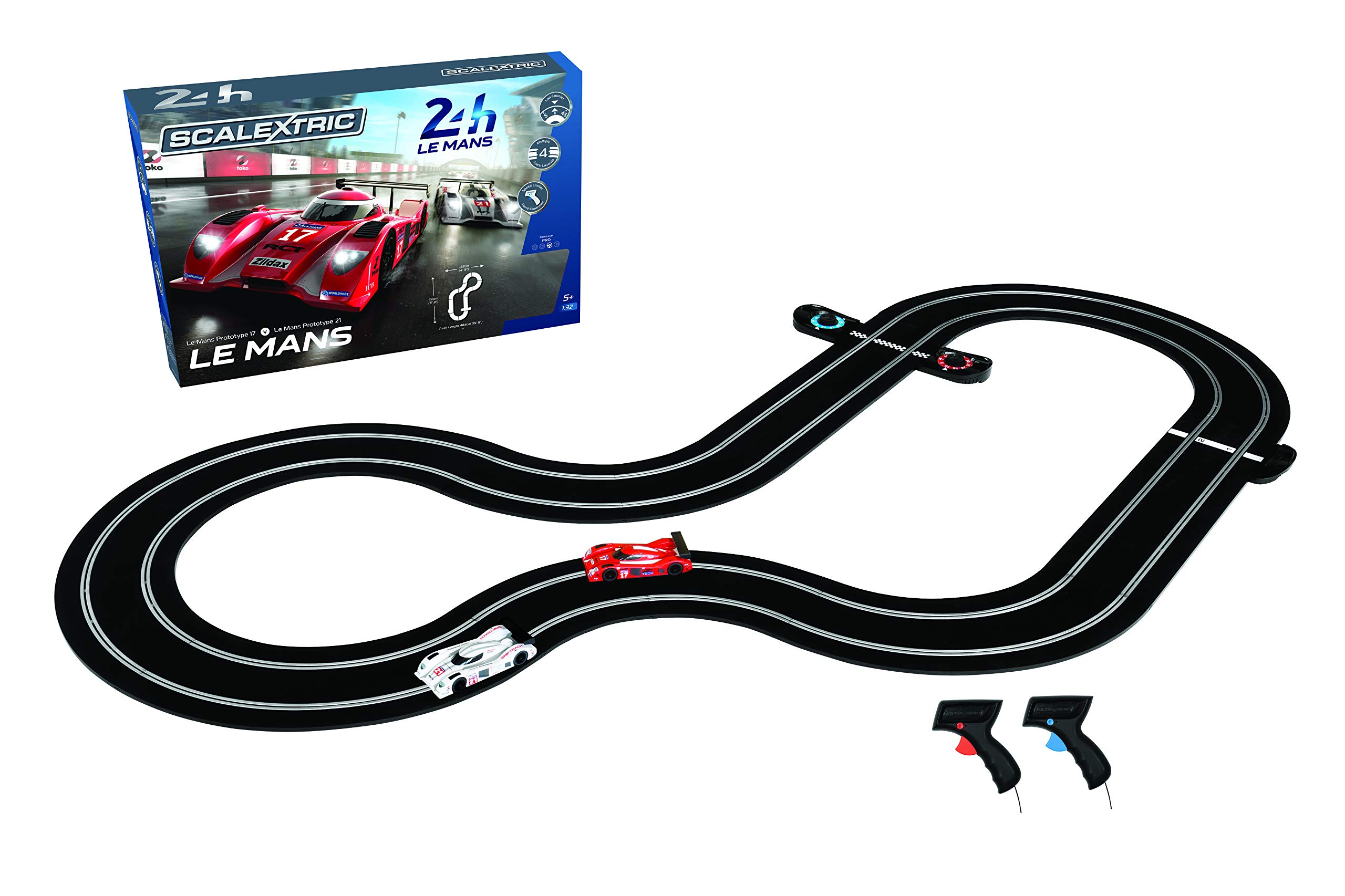 Scalextric C1368T 24 Hr Le Mans Sports Cars Slot Car Analog 132 Race
