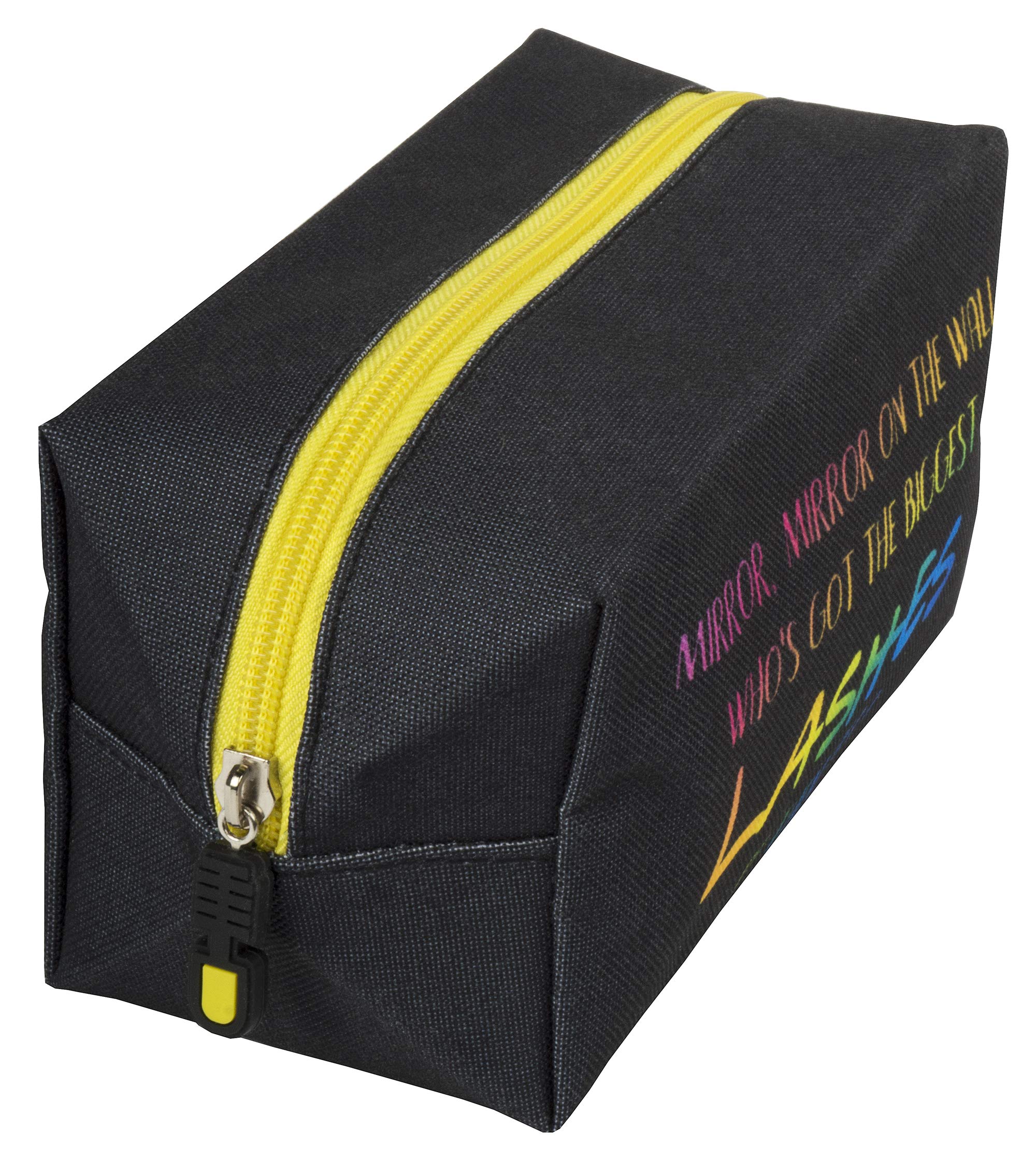 FRINGOO® Large Square Make Up Bag Cosmetics Pouch Travel Toiletry Bag Organiser Gift For Girls Funny Unicorn (Biggest Lashes)