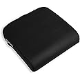 Mind Reader Memory Foam Seat Cushion, Ergonomic Pressure Relief for Office, Car, and More, Relieves Hip, Tailbone, Coccyx & Sciatica Pain, 18" L x 17.5" W x 3" H, Black