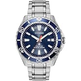 Citizen Men's Promaster Sea Eco-Drive Stainless Steel Watch, 3-Hand Date, One-Way Rotating Bezel, ISO Compliant, Luminous Hands and Markers