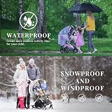 Bemece Universal Pushchair Rain Cover for Stroller Pram Baby Travel Weather view 7