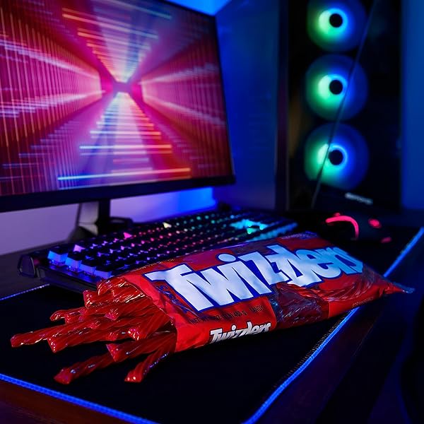 TWIZZLERS TWISTS STRAWBERRY FLAVORED LICORICE STYLE, CHEWY CANDY BAG, 16 OZ