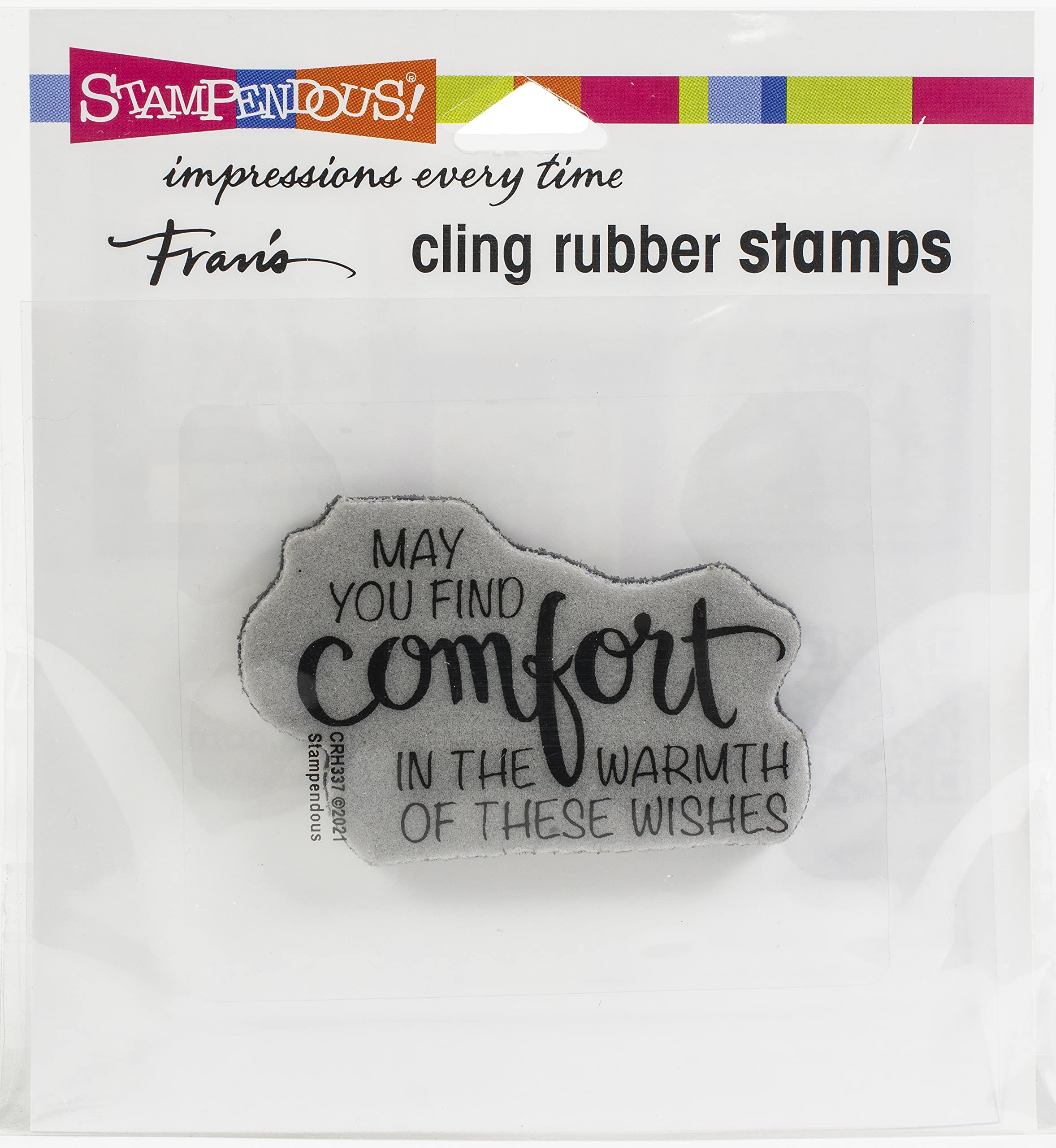 Cling Comfort Wishes Rubber Stamp