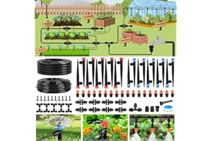 240FT Drip Irrigation System for Garden, 2026 Upgraded Quick-Connect Automatic Garden Watering System with 1/2" & 1/4" Tubing