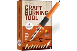 Craft Culture Wood Burning Tool Pen - Craft Burning Tools for Adults & Teens - Wood Burner Kit, Engraver, Carver, Pyrography,