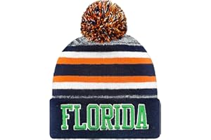 LEMOISTARS Football University Beanie Hat Winter Knit Men Cuffed Stylish Sport Hats Fashion Women Toque Cap with Pom