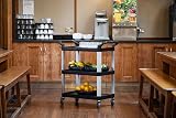 The Workplace Depot 3-Tier Catering Trolley Durable Polypropylene 100 mm Wheels view 5