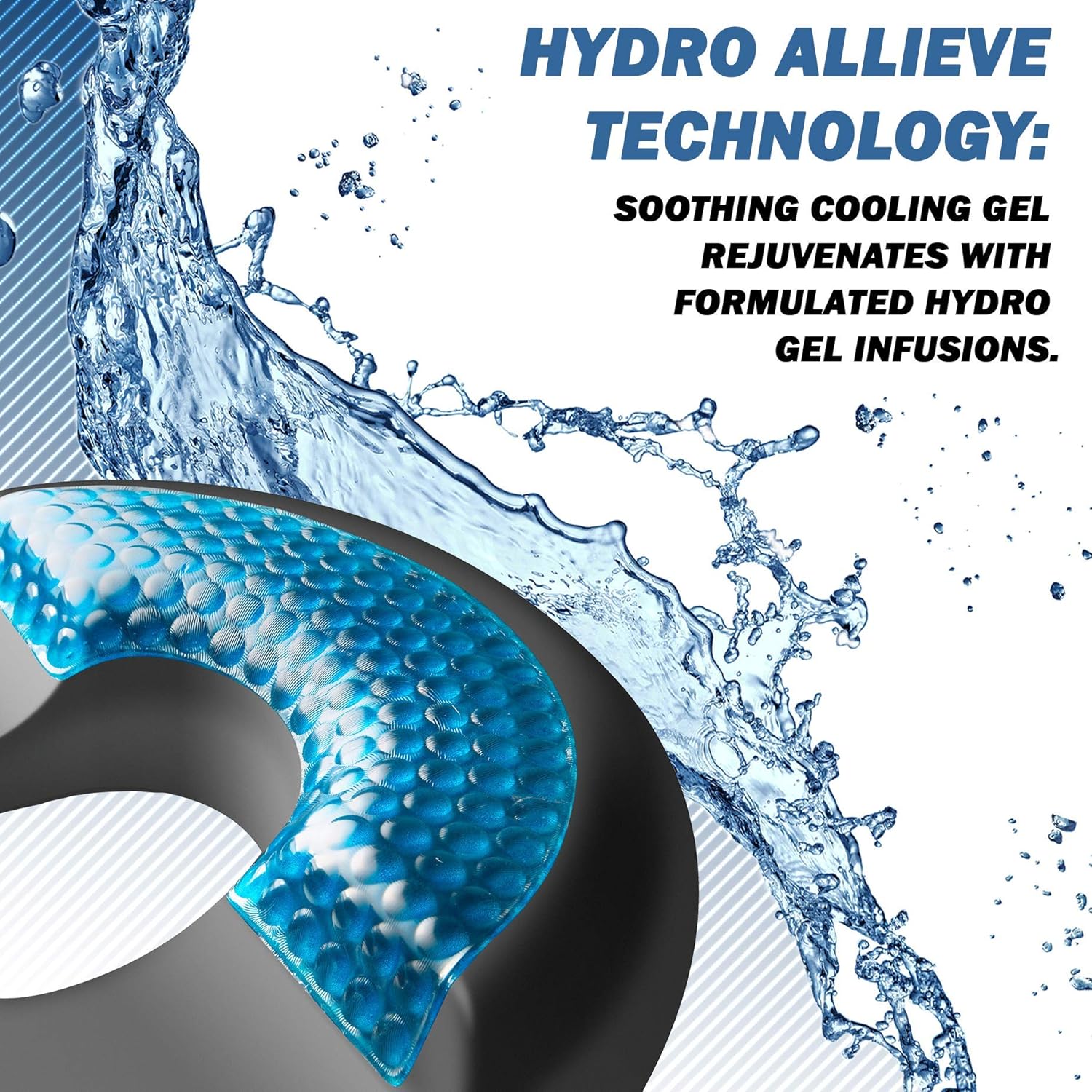 H. Charcoal Donut Pillow for Tailbone Pain - Hemorrhoid Relief Butt Cushion - Orthopedic Gel Memory Foam Sitting Pillow for Coccyx, Sciatica, Pregnancy and Postpartum Surgery - Medium (120-220lbs): Home & Kitchen