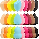 30 Pcs Multicolor Makeup Sponge Set - Latex-Free, Soft & Reusable Beauty Makeup Sponge for Wet/Dry Use Blending Powder Puff for Foundation & Concealer Washable Makeup Sponges
