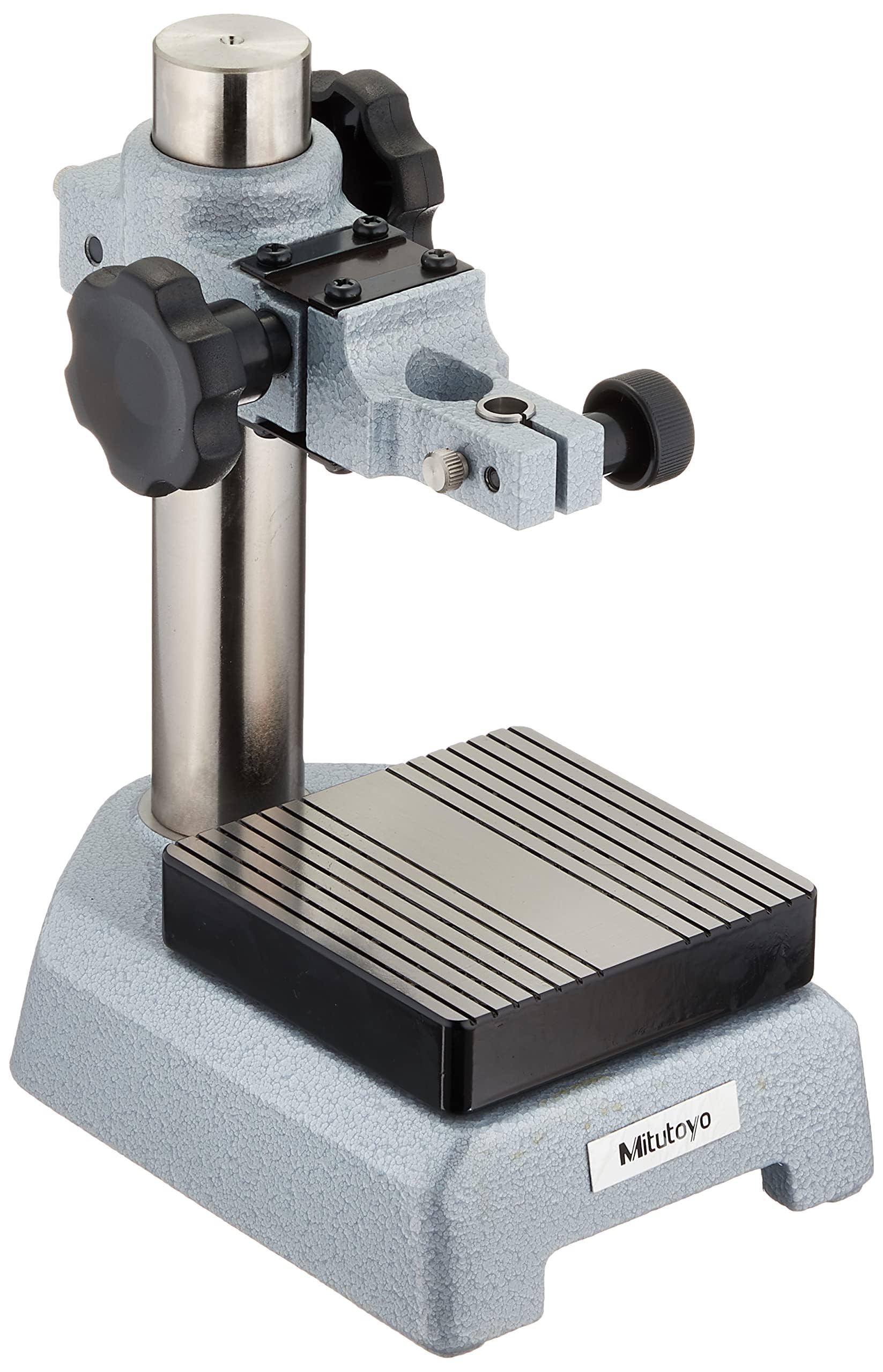 Mitutoyo 7007-10 Soporte para medidor de dial, yunque cuadrado de 3-1/2, orificio de montaje de vástago de 3/8, recorrido de columna de 4, con ajuste fino