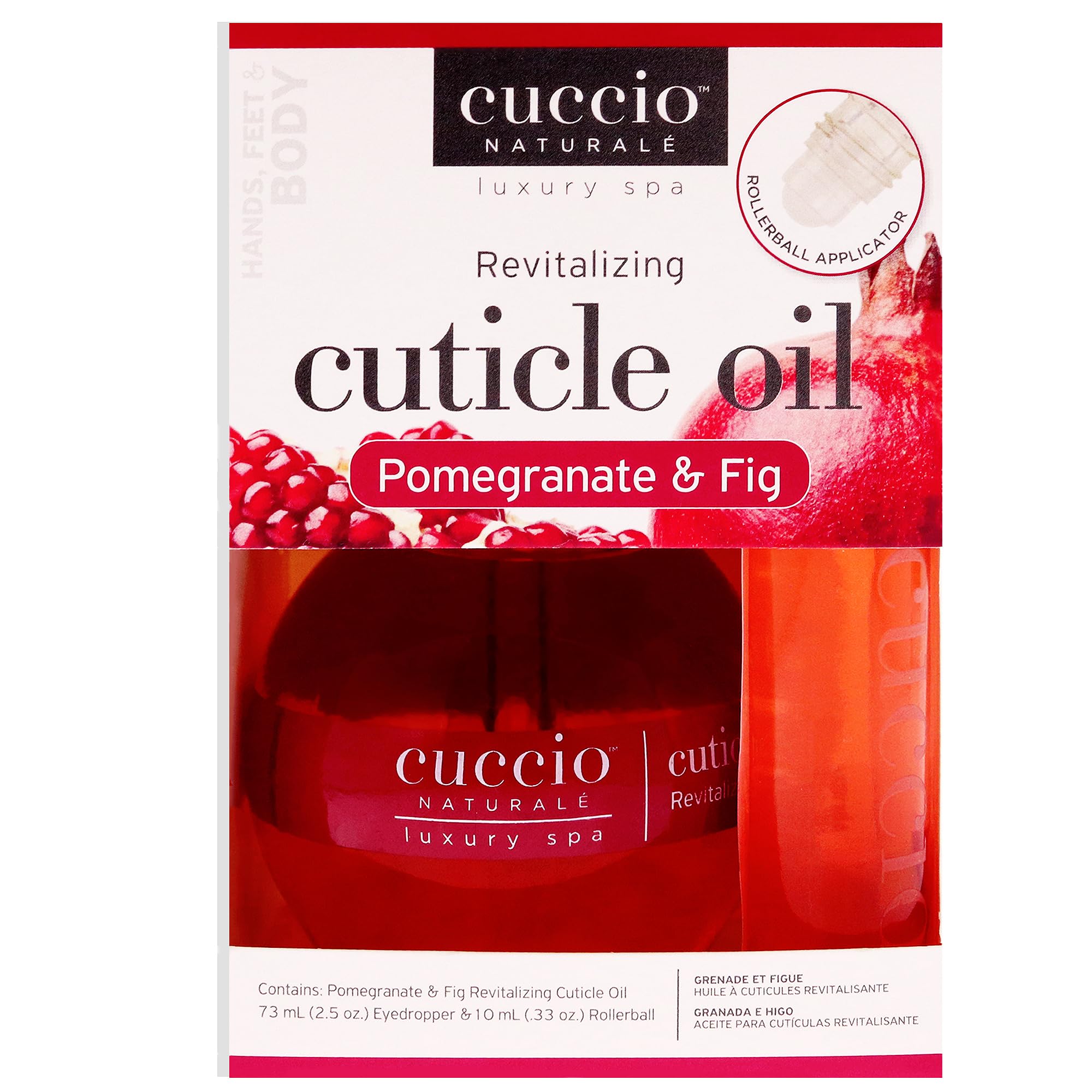 Cuccio Naturale Revitalizing Cuticle Oil Duo Pack Pomegranate & Fig- 68ml and 10ml Roll-on — image 1
