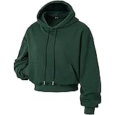 GIVON Women's Cropped Hoodie Pullover Drop Shoulder Lightweight Loose Casual Crop Hoodies