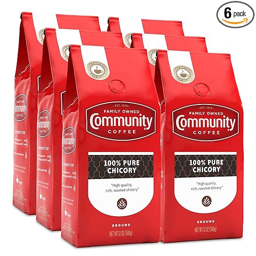 Amazon Com Community Coffee 100 Pure Ground Chicory 12 Ounce Bag Pack Of 6 Grocery Gourmet Food
