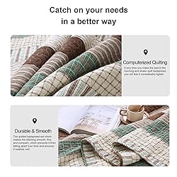 PANGUSHAN 100% Cotton Quilt Set Queen