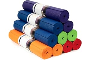 Sunshine Yoga Voyage Yoga Mat, 10 Pack, 72" x 24" Extra Long Exercise Mat, 5mm Thick Bulk Yoga Mats for Home Workout, Anti-Tear, Non Slip Fitness Mat for Gym or Studio