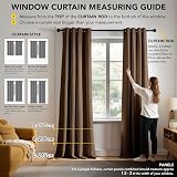 Deconovo Functional Thermal Blackout Curtains Eyelet 2 Panels Brown W52xL72 view 2