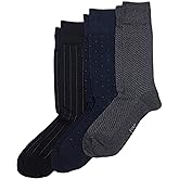 POLO RALPH LAUREN Men's Assorted Pattern Dress Crew Socks (3-Pack)