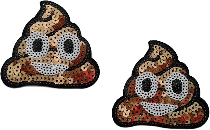 Amazon 2 絵文字 うんち Sequin Poop 刺繍パッチ アイロン接着フィルム付き 7 X 6 3 Cm 並行輸入品 ワッペン アップリケ 通販