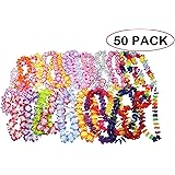 Oojami Jumbo Party Bag ~ Tropical Hawaiian Luau Lei Styles (50 ct) ~ Party Favors