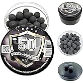 50x Premium Quality Hard Mix Rubber Steel Balls 2.7 Grams Heavy Reusable Projectiles Paintballs Reballs Powerballs for Traini