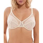Redgray Minimizer Bras for Women Lace Unlined Underwire Full Coverage Breathable Comfortable Everyday Bra 34C-40F