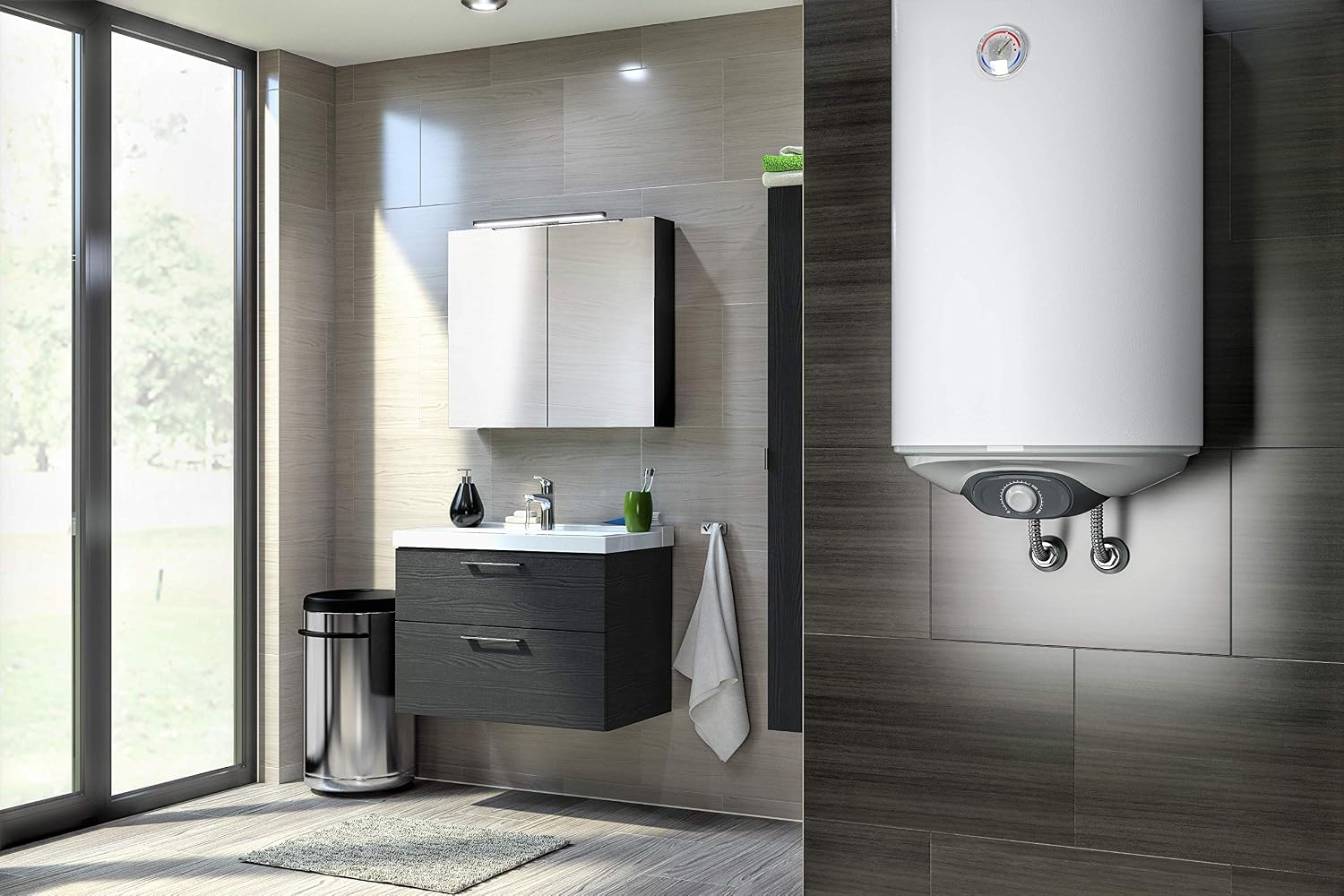 Eldom Favourite WU08046 80 Litre Electric Hot Water Tank for Universal Mounting White, 230 V - Image 4