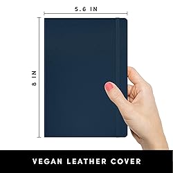 PAPERAGE Blank Journal Notebook, (Navy), 160
