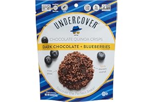 UNDERCOVER QUINOA Undercover Chocolate CO Dark Chocolate + Blueberries Crispy Quinoa Snack, 2 OZ