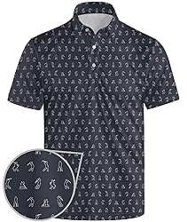 Anhlfyu Golf Polo Shirts for Men Moisture Wicking