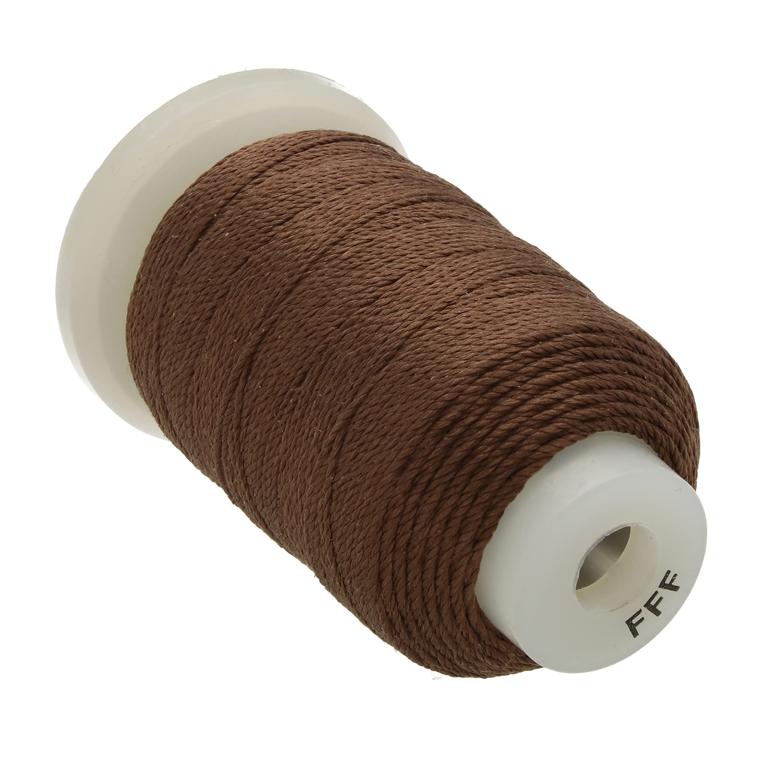 The Beadsmith Pure Silk Cord – Chestnut, Size FFF (0.419 mm/0.0165”), 92 Yards (276 ft), 1/2-Ounce Spool