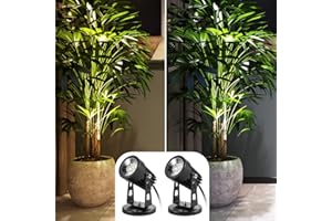 Junview LED Spot Lights Indoor Uplighting Indoor Plant Spotlights with 5.9 FT Cord Switch 3000K and 4000K Adjustable Spot Lig