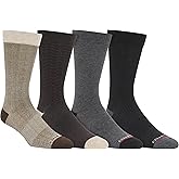 Kenneth Cole Mens Dress Socks Classic Comfort Breathable Assorted Patterned Easy Care Crew 4 Pair Pack