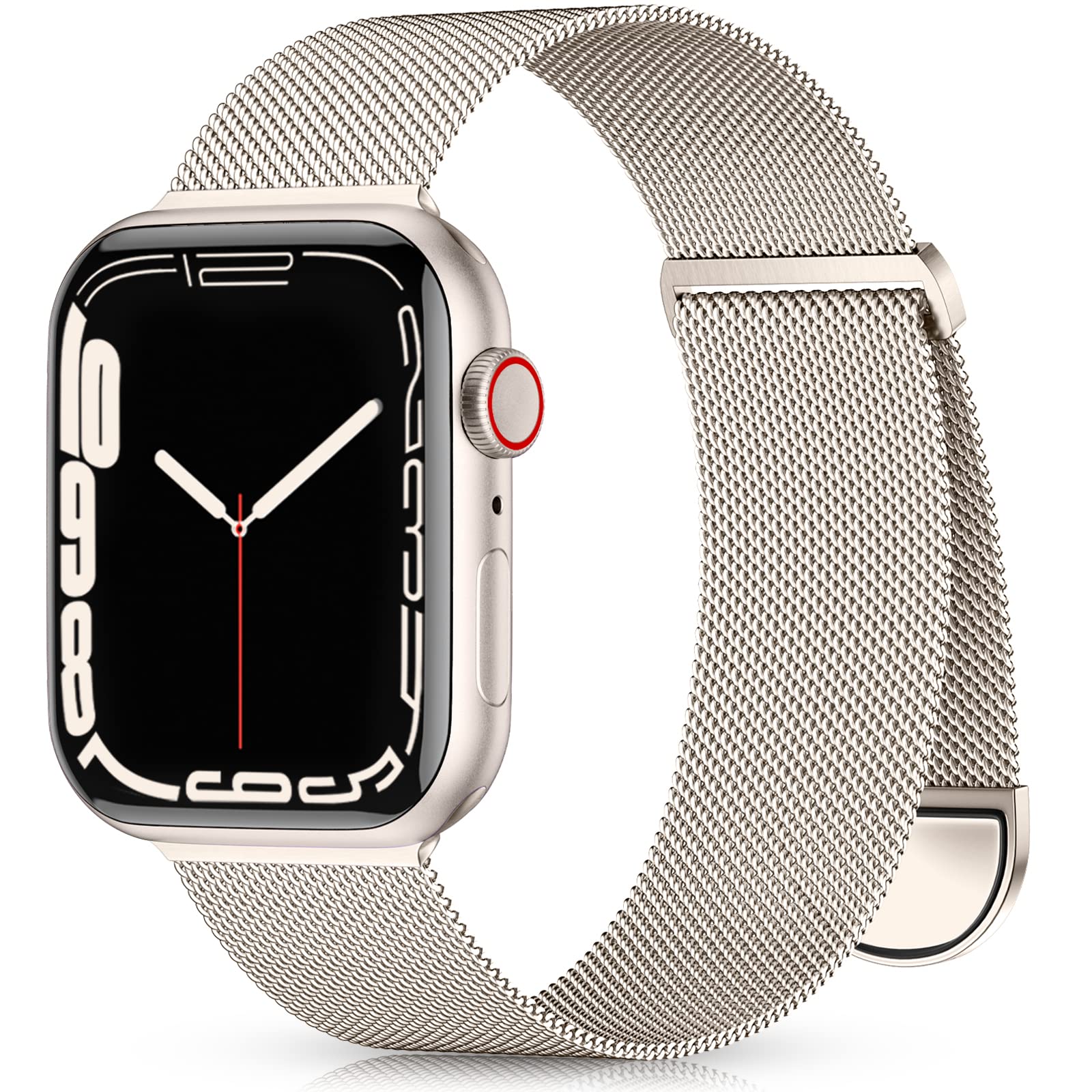 Zedoli Stainless Steel Mesh Apple Watch Band, Breathable & Adjustable, Suitable for 38-49mm Wrists, Stylish & Professional, Compatible with All Apple Watch Models