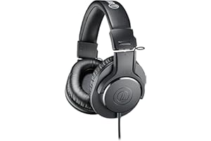 Audio-Technica ATH-M20x Professional Studio Monitor Headphones, Black