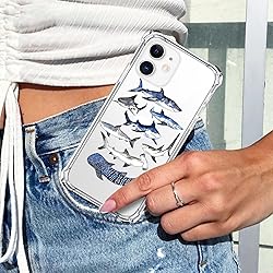 LuGeKe Cool Shark Print Case for iPhone 11