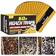 60 Pack Roach Traps,Roach Killer Indoor Infestation,Cockroach Killer Indoor Home,Glue Roach Traps,Roach Motel,Child & Pet Friendly