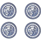 Churchill Blue Willow Dinner Plate 10", Set Of 4, Made In England