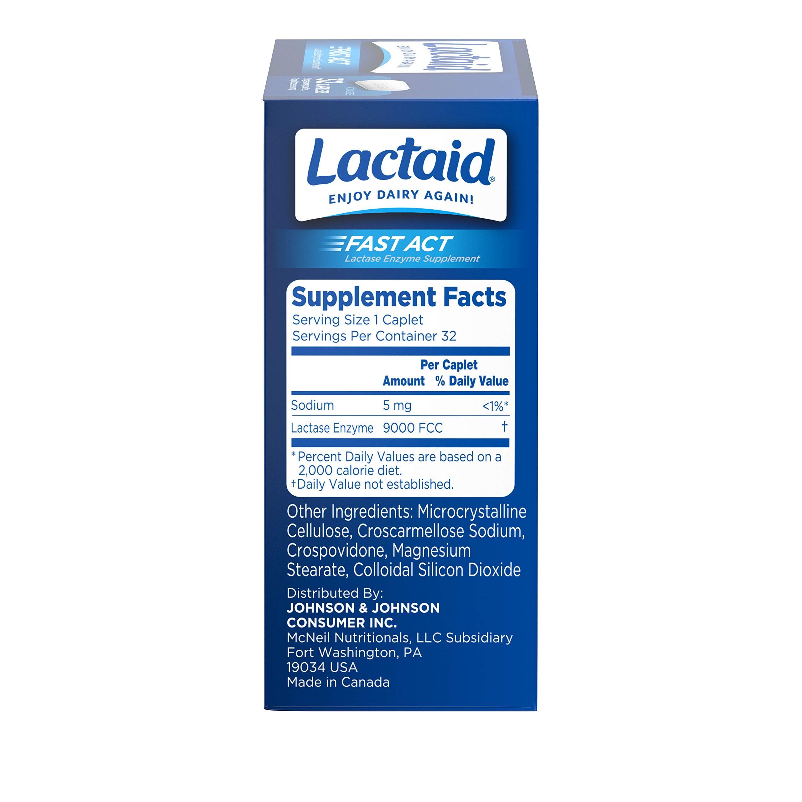 Lactaid Fast Act Lactose Intolerance Relief Caplets with Lactase Enzyme