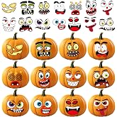 OHOME Halloween Party Favors - 36 Pack DIY Pumpkin Face Stickers for Kids - Halloween Games Toys Gifts Crafts Treats Accessories - Trick-or-Treat Pumpkin Decorations Activities Party Supplies