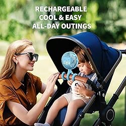 AMACOOL Battery Operated Stroller Fan Flexible