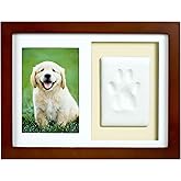 Tiny Ideas Paw Print Keepsake Impression Kit, No Mess Pet Clay Paw Print Mold for Dog and Cat, Ideal Personalized Gift or Memorial Frame for Pet Parents