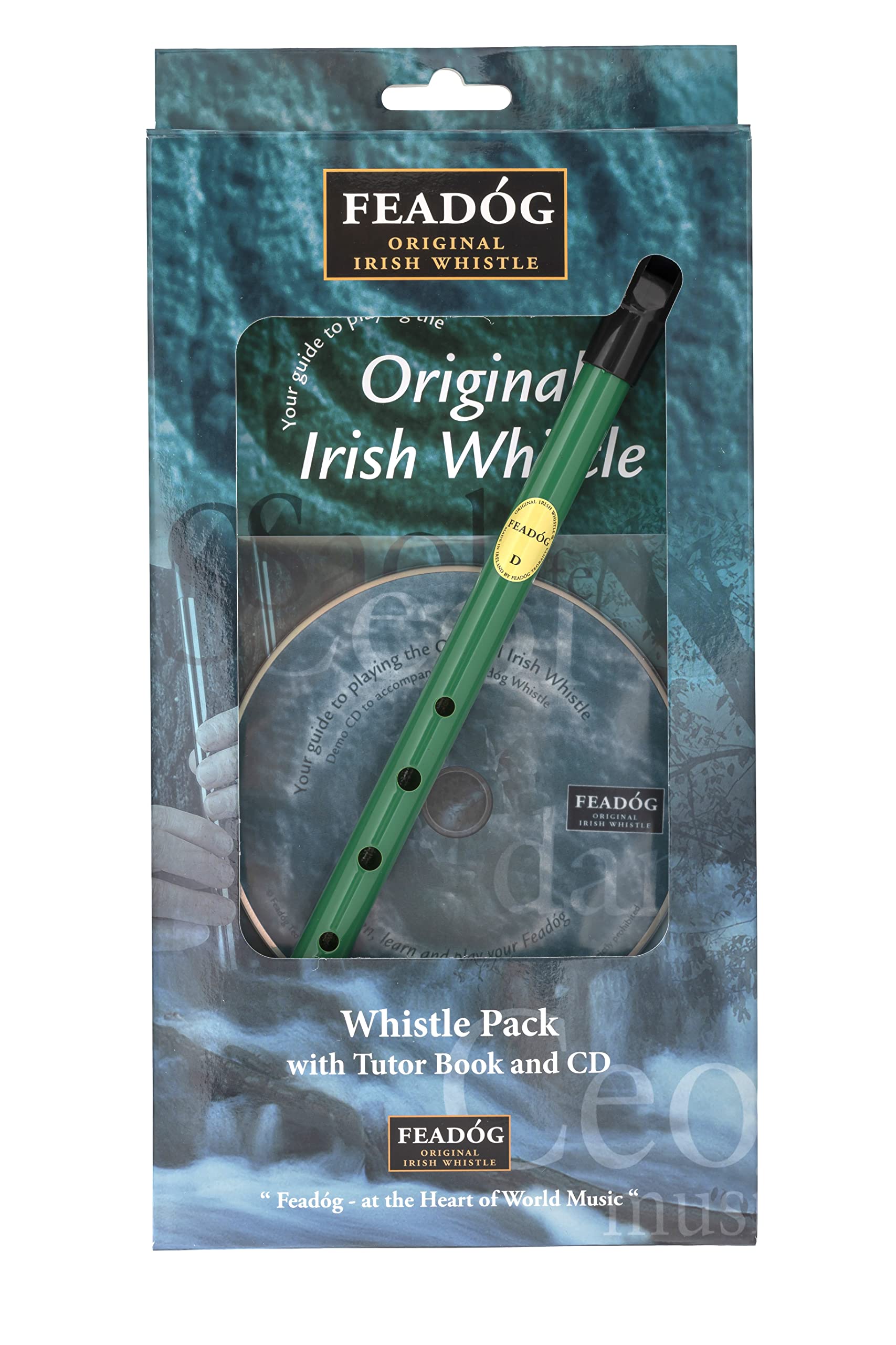 Feadog Green D Whistle Triple Pack, FW03G