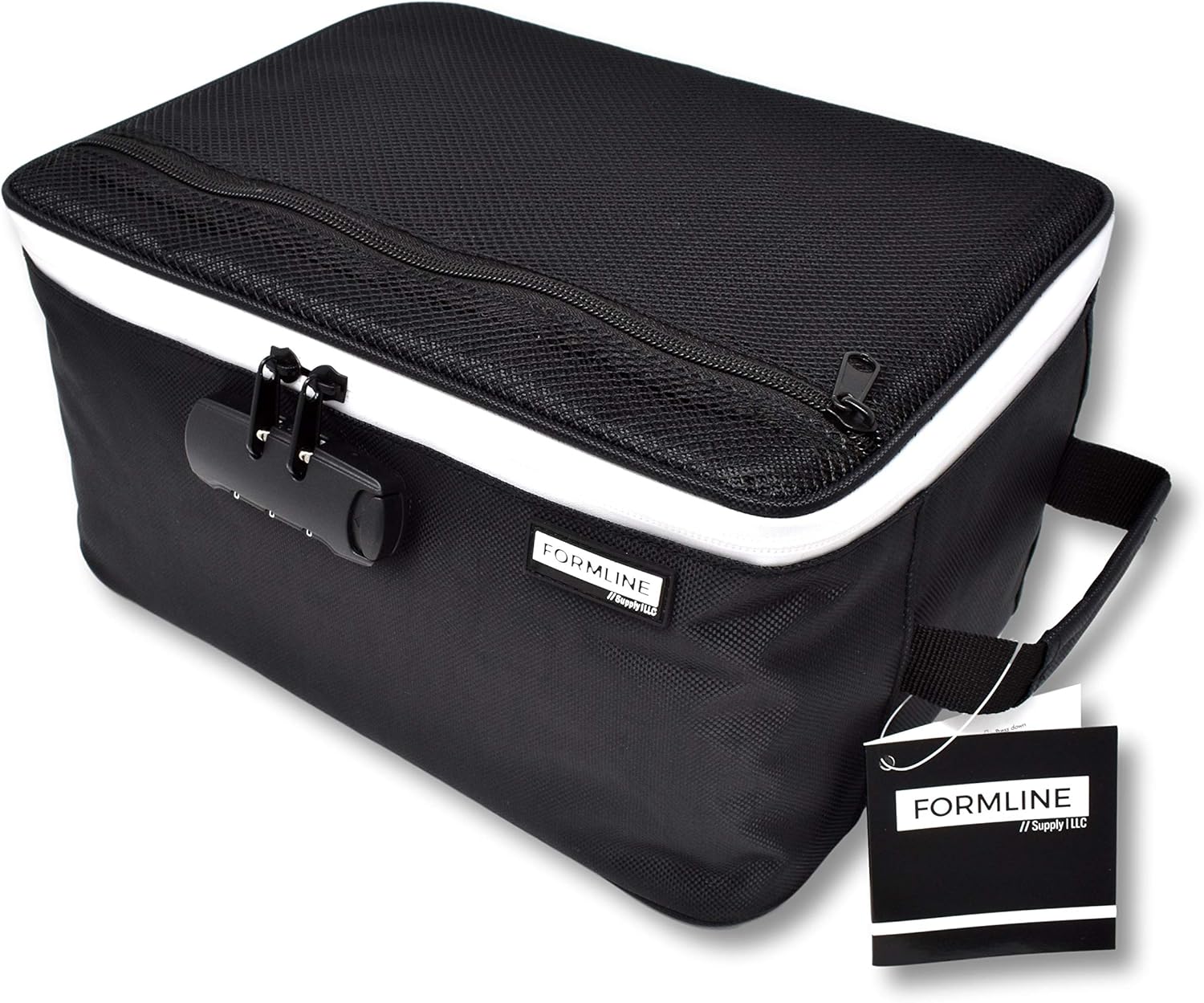 Extra Large Smell Proof Case with Combination Lock (12" x 9" x 6") - Premium Odor Proof Bag and Container Designed to Store and Preserve All Your Accessories(Black, Extra Large)