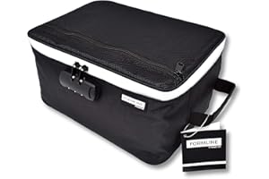 Formline Supply Extra Large Smell Proof Case with Combination Lock (12" x 9" x 6" inches) - Premium Odor Proof Bag and Container Designed to Store Your Accessories(Black, Extra Large)