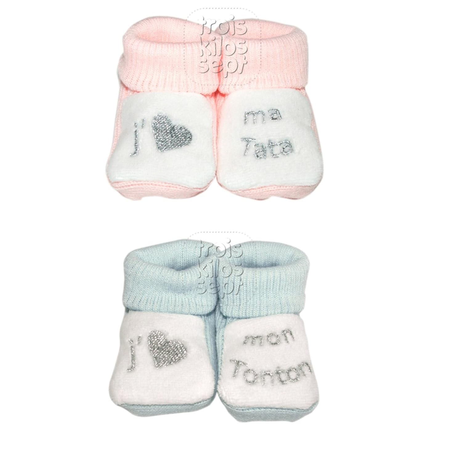 Vetements Et Accessoires Chaussures Medicosage Com Chaussons Bebe Bleu J Aime Tonton Cadeau Naissance Annonce Grossesse Nissanou