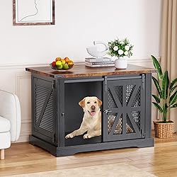 VOPEAK Farmhouse Dog Crate Furniture, Heavy Duty