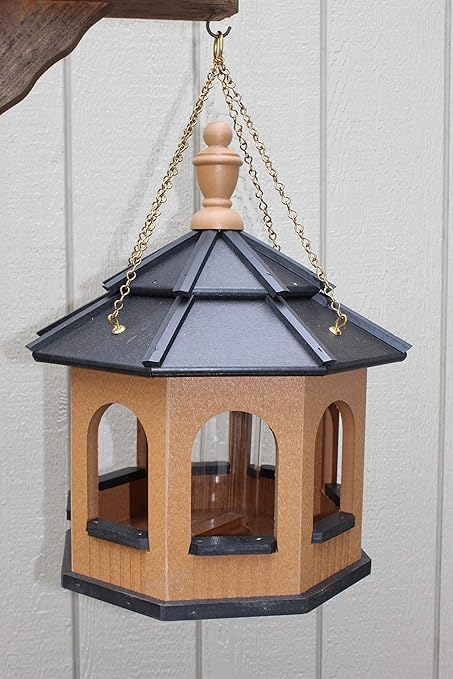 Amazon Com Poly Amish Gazebo Bird Feeder Octagon Hanging W Chain