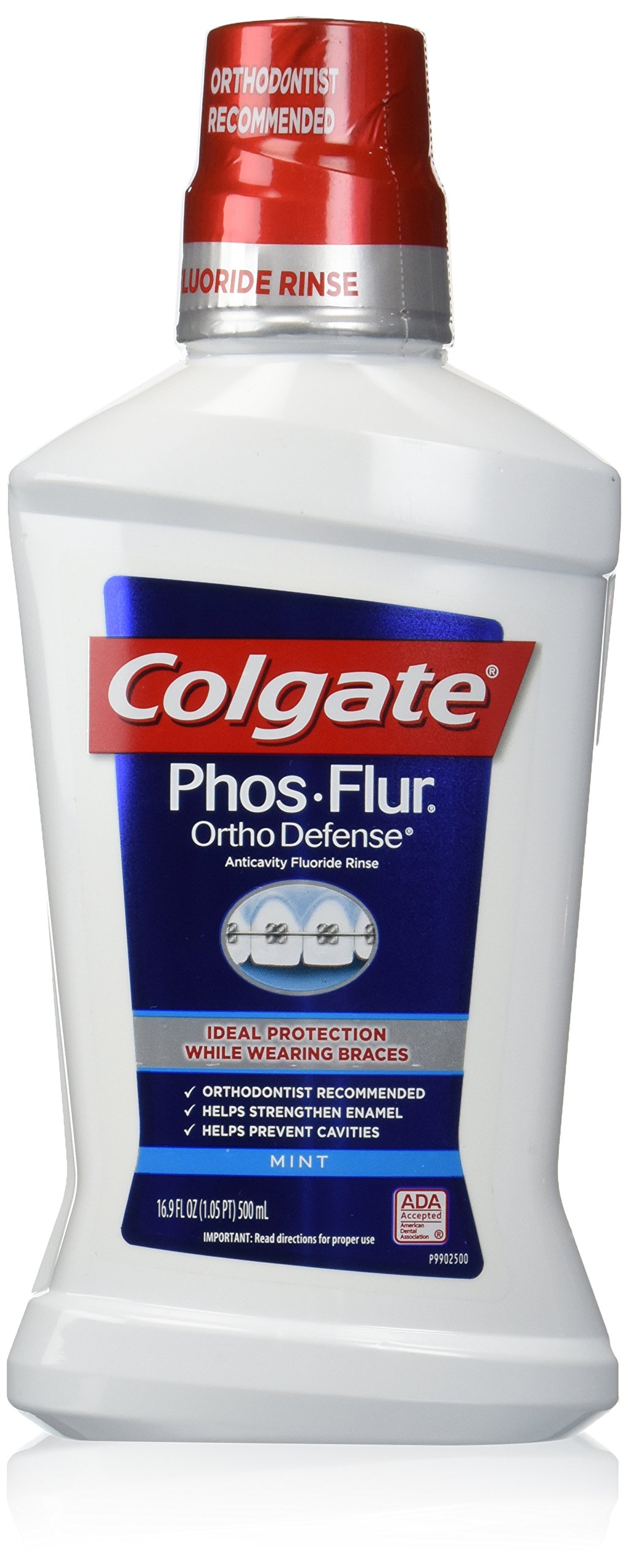 Colgate Phos Flur Ortho Defens Fluoride Rinse, Gushing