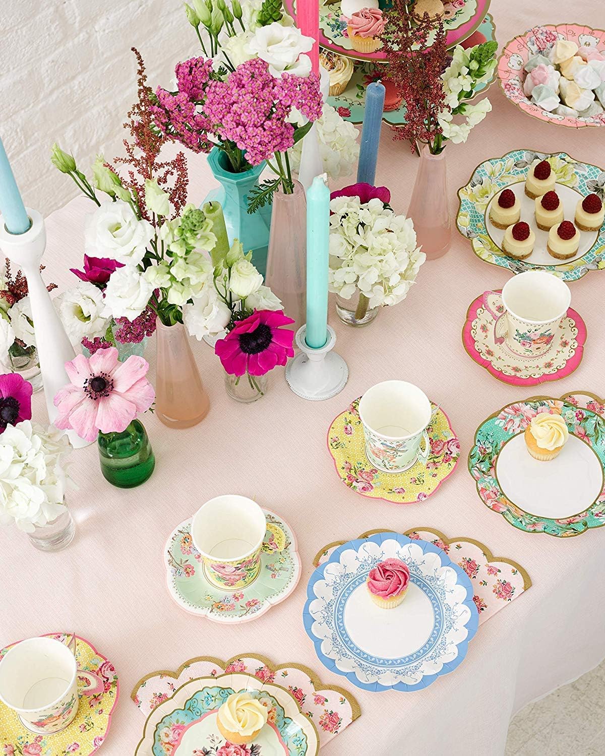Talking Tables Vintage Tea Party Supplies | Floral Paper Party Plates, Napkins, Tea Cups and Saucer Sets | Great for Tea Parties, Weddings, Bridal Showers, Baby Showers and Birthday Parties: Health & Personal Care