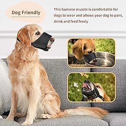 HEELE Dog Muzzle,Soft Nylon Muzzle Anti Biting